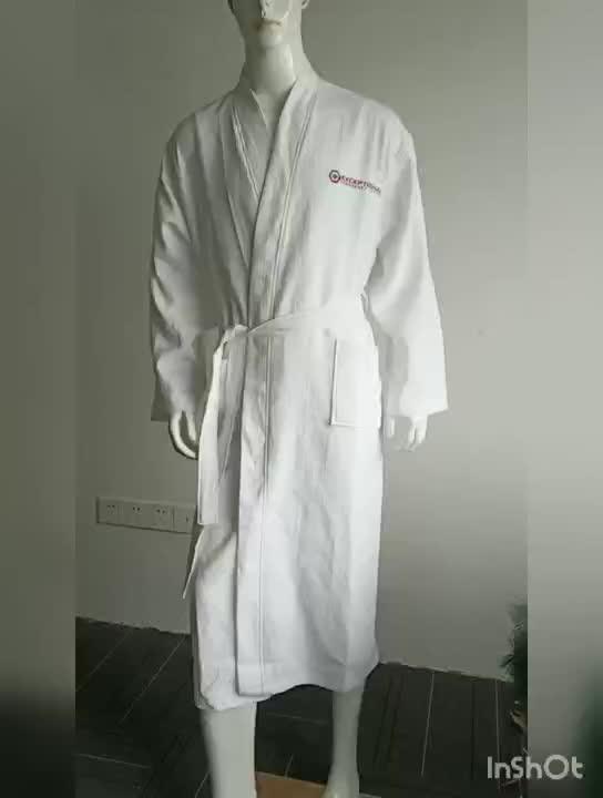 Short Kimono Robes Hotel Spa Sauna Towel And Slippers Gray Waffle Robes ...