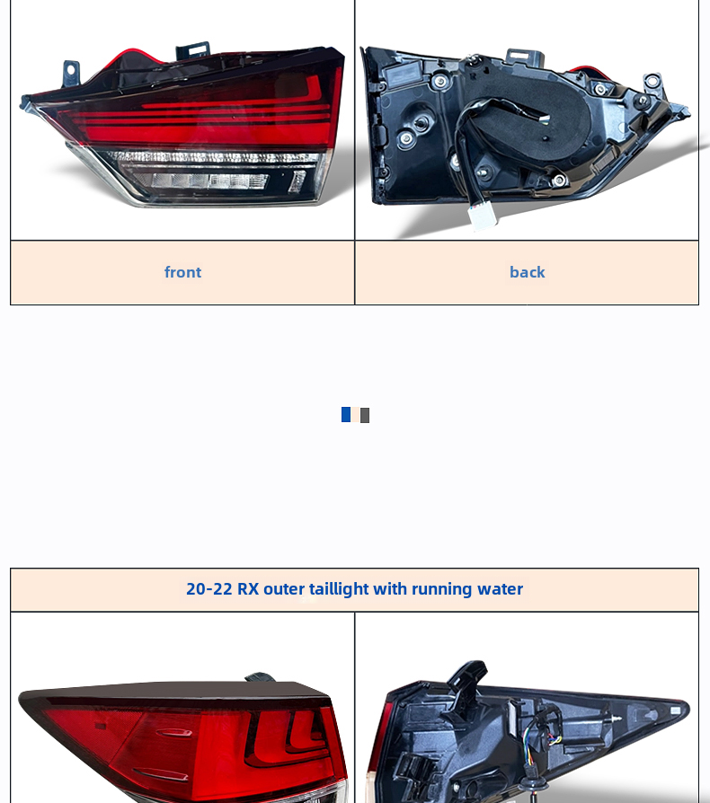 Фара сборки 适配16-22款雷克萨斯rx350/270300/450h后尾灯刹车倒车灯罩壳总成