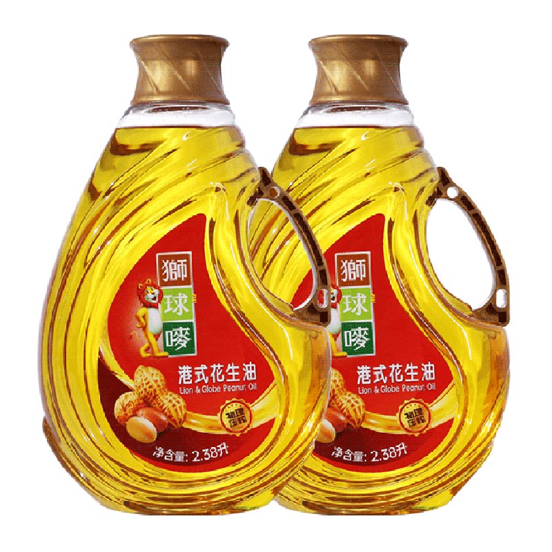 狮球唛花生油一级压榨2.38L家用炒菜油,物理压榨更香更健康?-花生油-淘宝百科网