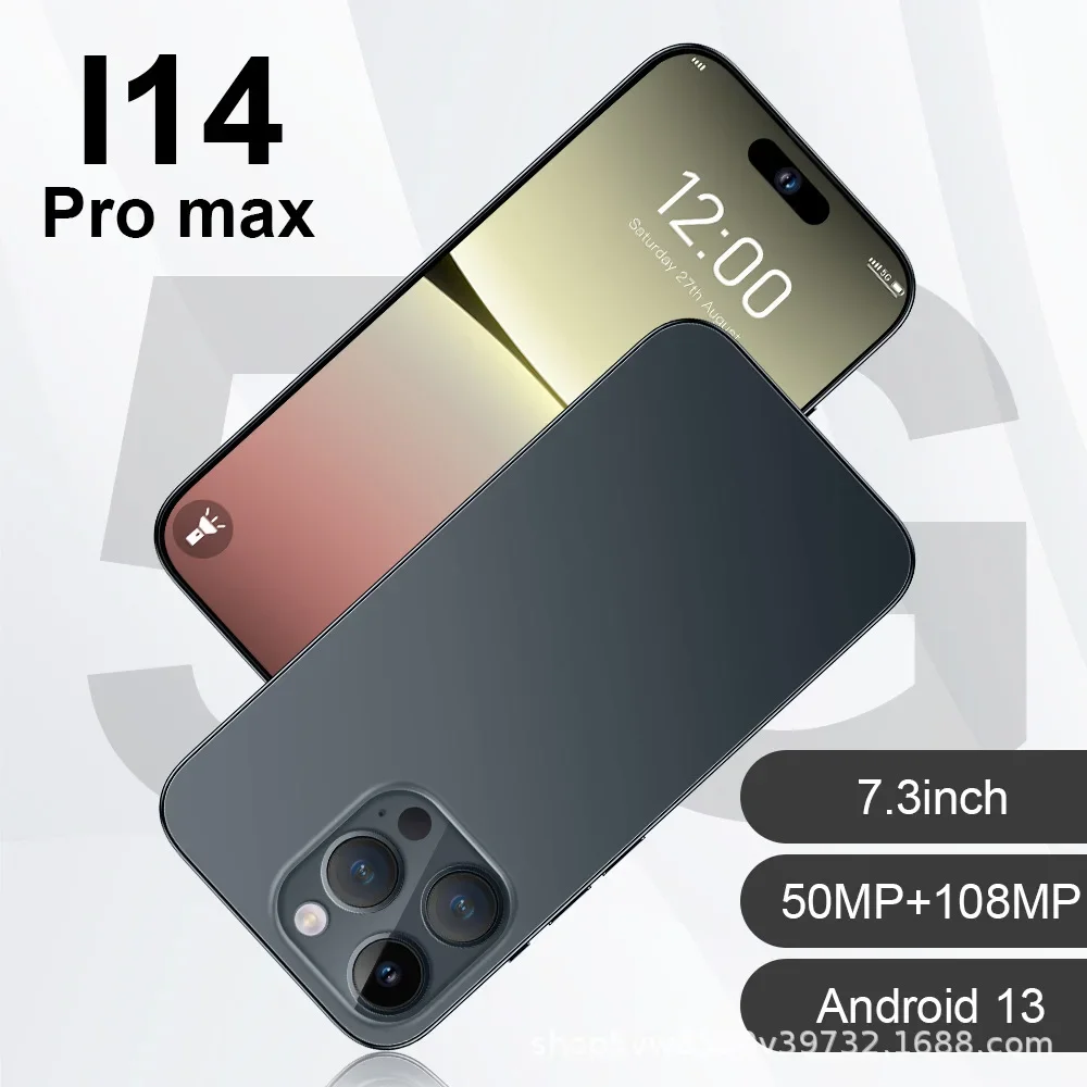 In Stock 16 + 1TB cross-border mobile phone popular new i14ProMAX global universal 7.3-inch large screen foreign trade mobile phone