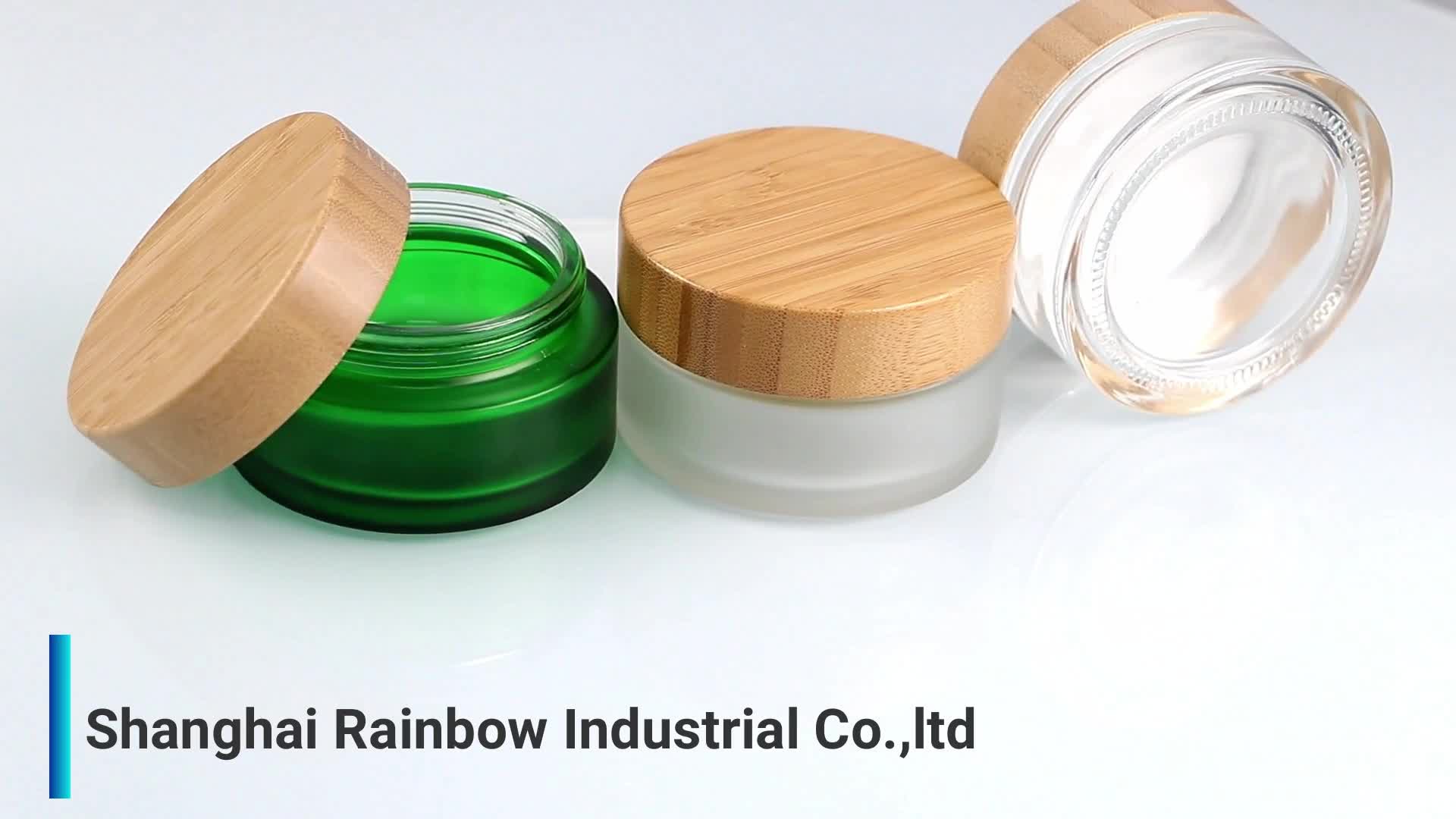 Custom High End Glass Candle Jar Bamboo Lid,Empty Clear 3oz 100g Glass