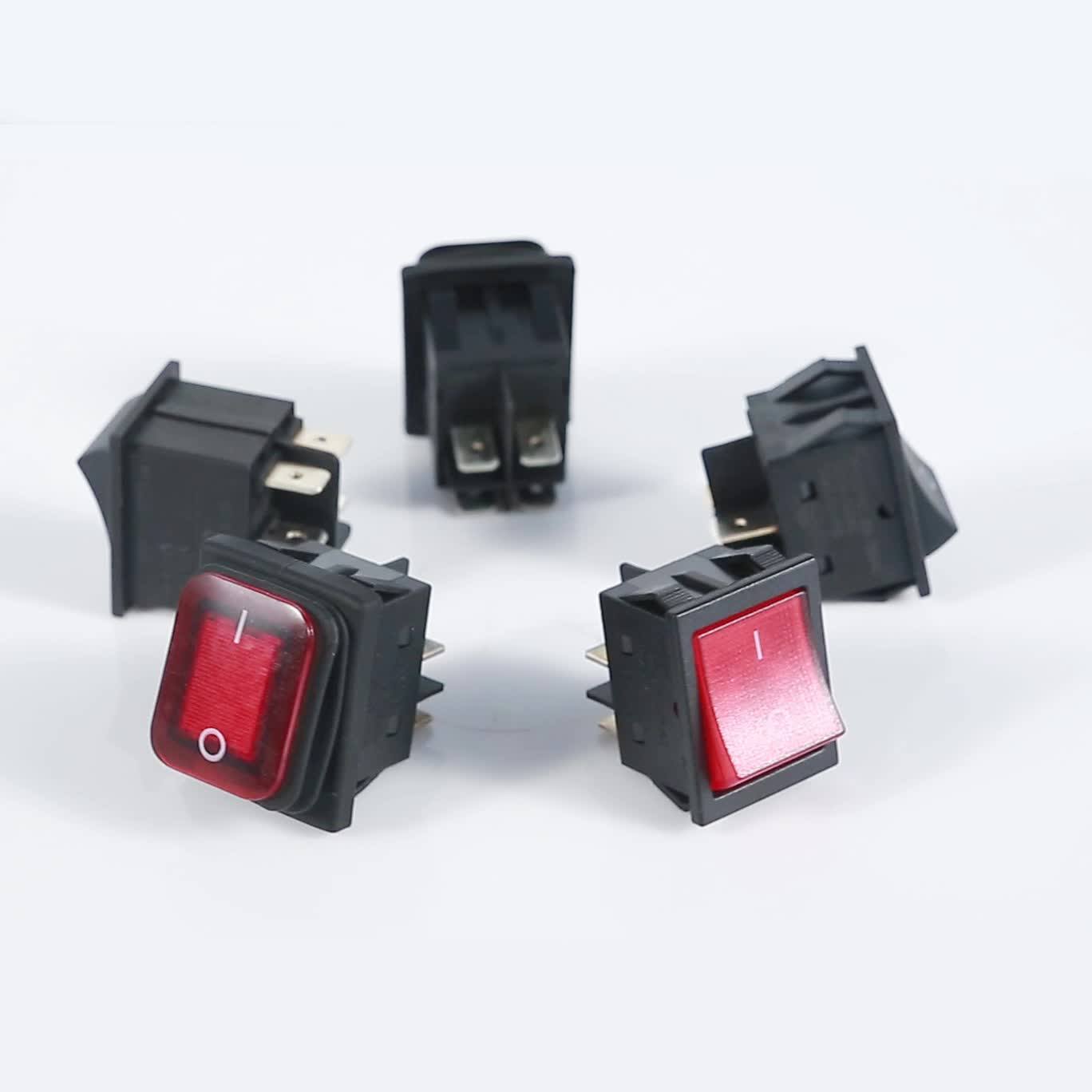 4 Pin Onoff Dpst Black Square Rocker Switch,Electric Welding Machine