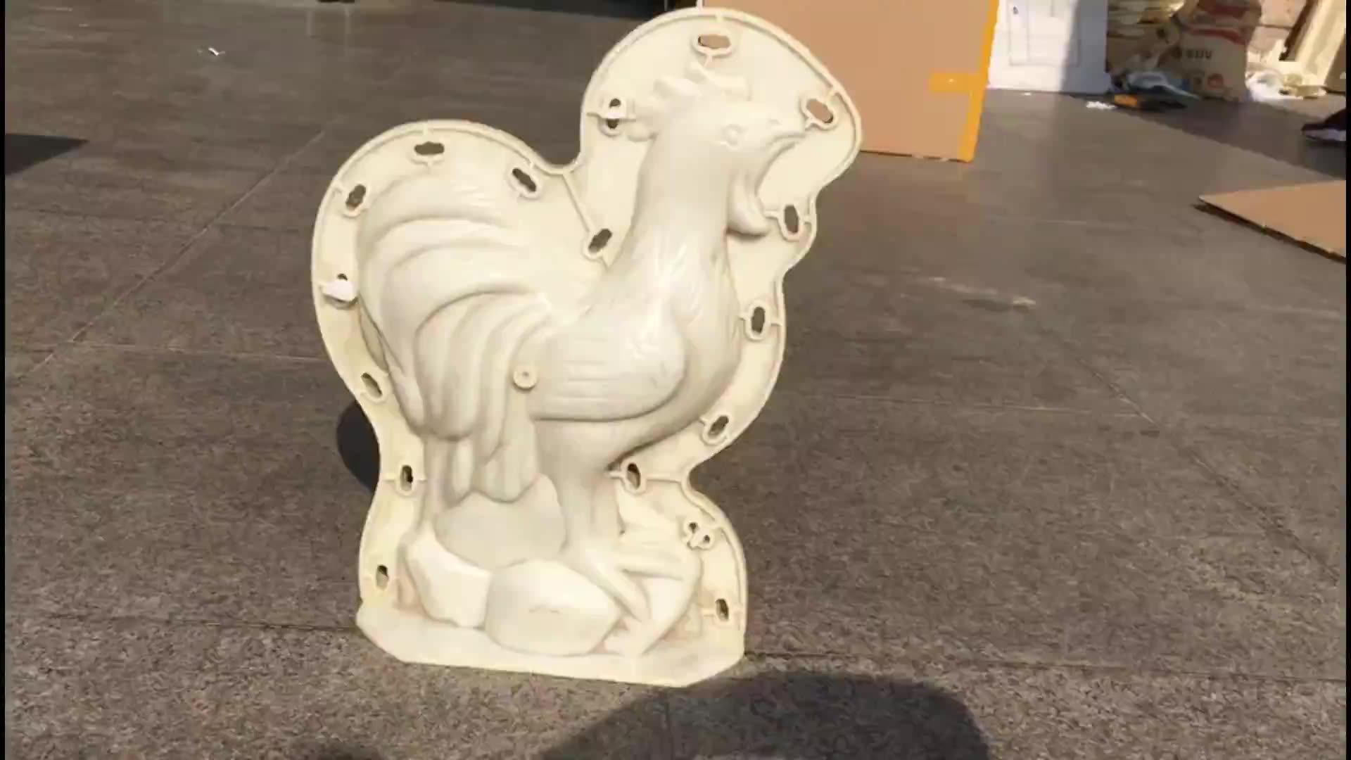 Abs House Decoration Ornament Concrete Animal Rooster Mould For Sale