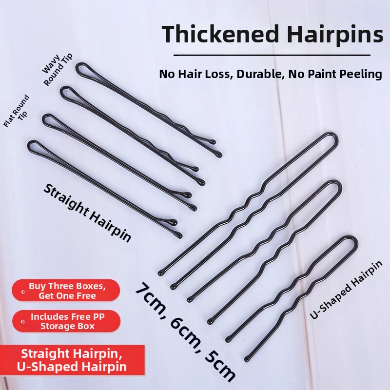 Hairpin U-Shaped Clip Bobby Pin Black Makeup Artist Hair Clip Bun Fixing Clip Hair Accessory Headwear Hairpin