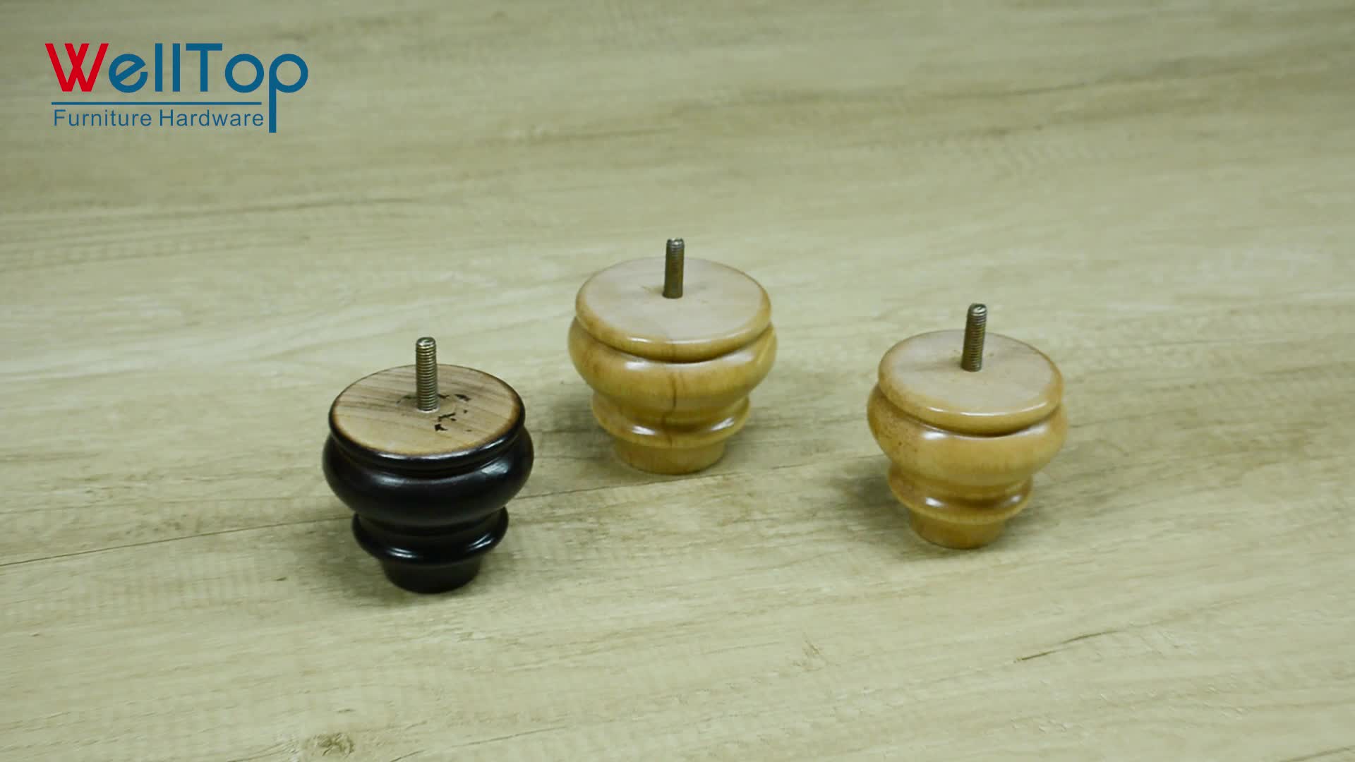 Welltop Hardware Hot Sale Natural Wooden Screw Bed Skittle Legs Sofa