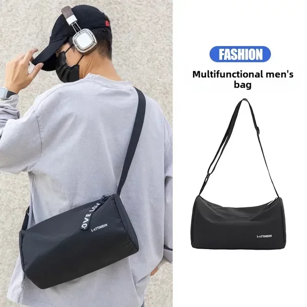 Large-Capacity Crossbody Bag, Water-Repellent, Men's and Women's Travel Bag, Outdoor Leisure Commuting Sports Bag, Large-Capacity Shoulder Bag