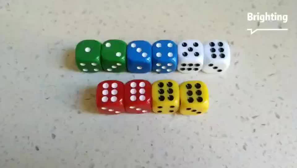 16mm Round Corner Colored Dot Dice Ready To Ship Game Dice Buy Dice