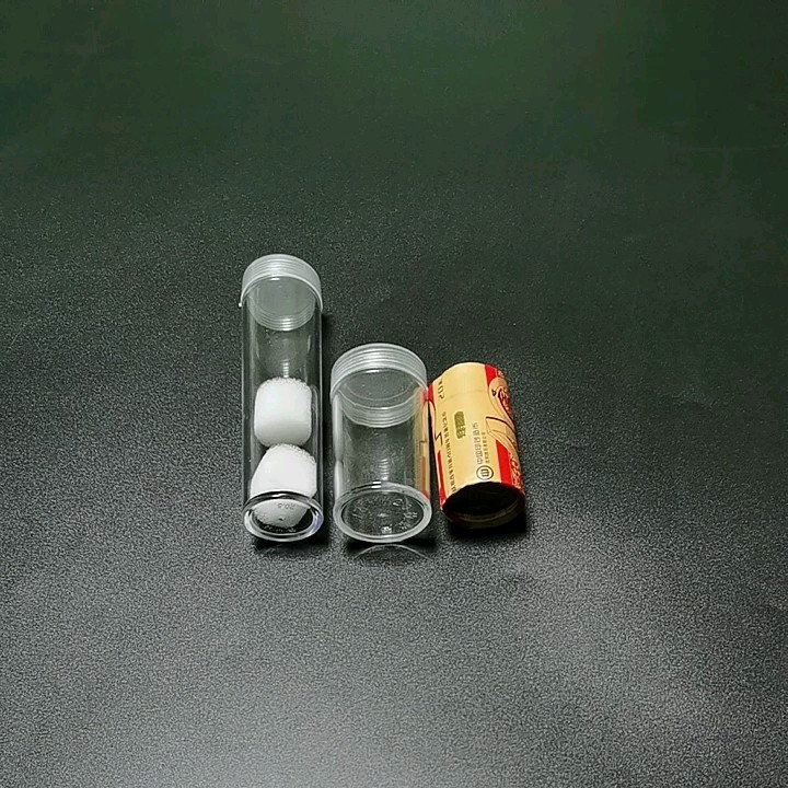 Transparent Coin Tube Packing A Whole Roll Of Coins For Collection Coin