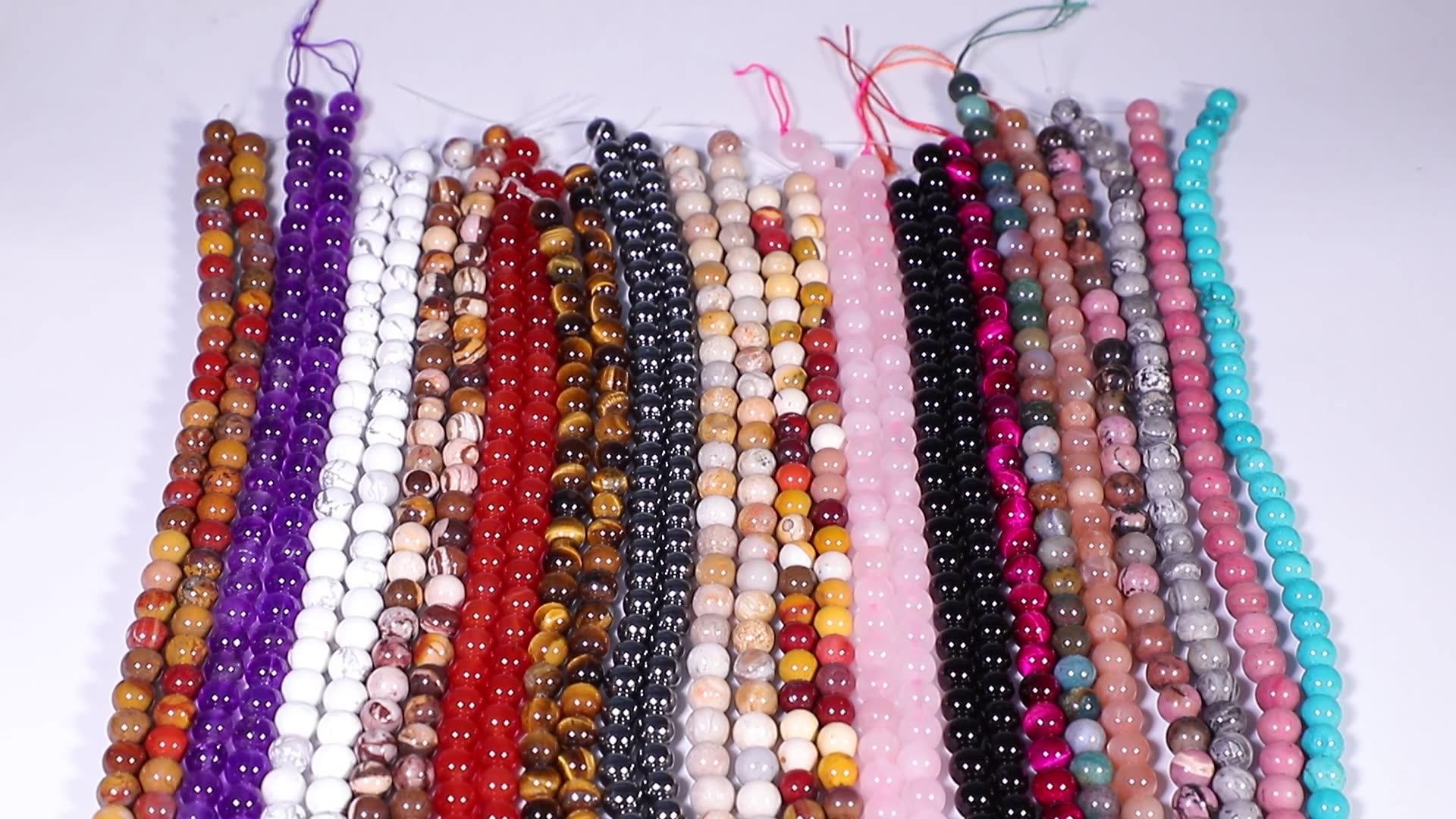 2023 Wholesale Natural Stone Bead Black Onyx Bead 8mm Healing Gemstone