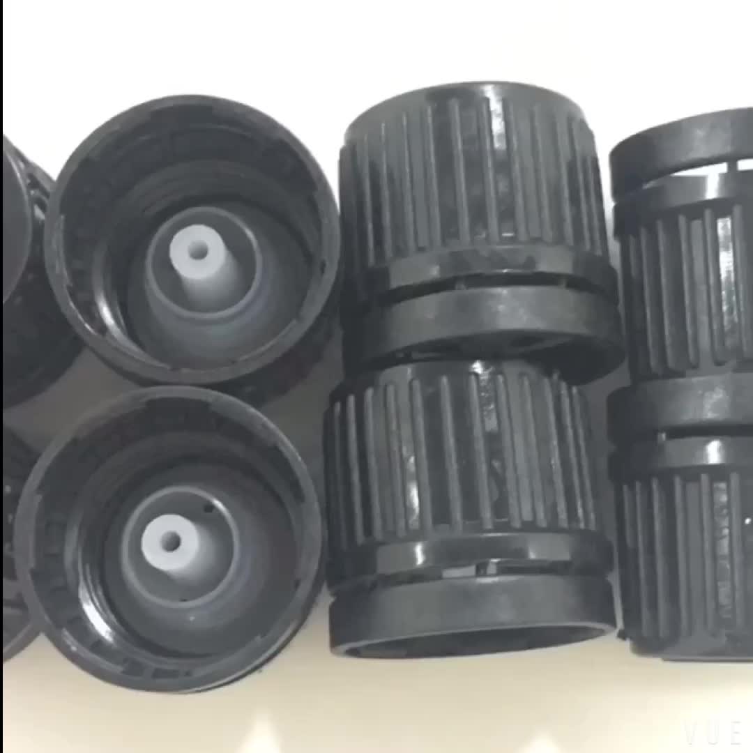 18mm Black Pp Tamper Evident Cap And The Orifice With 2 Release Holes