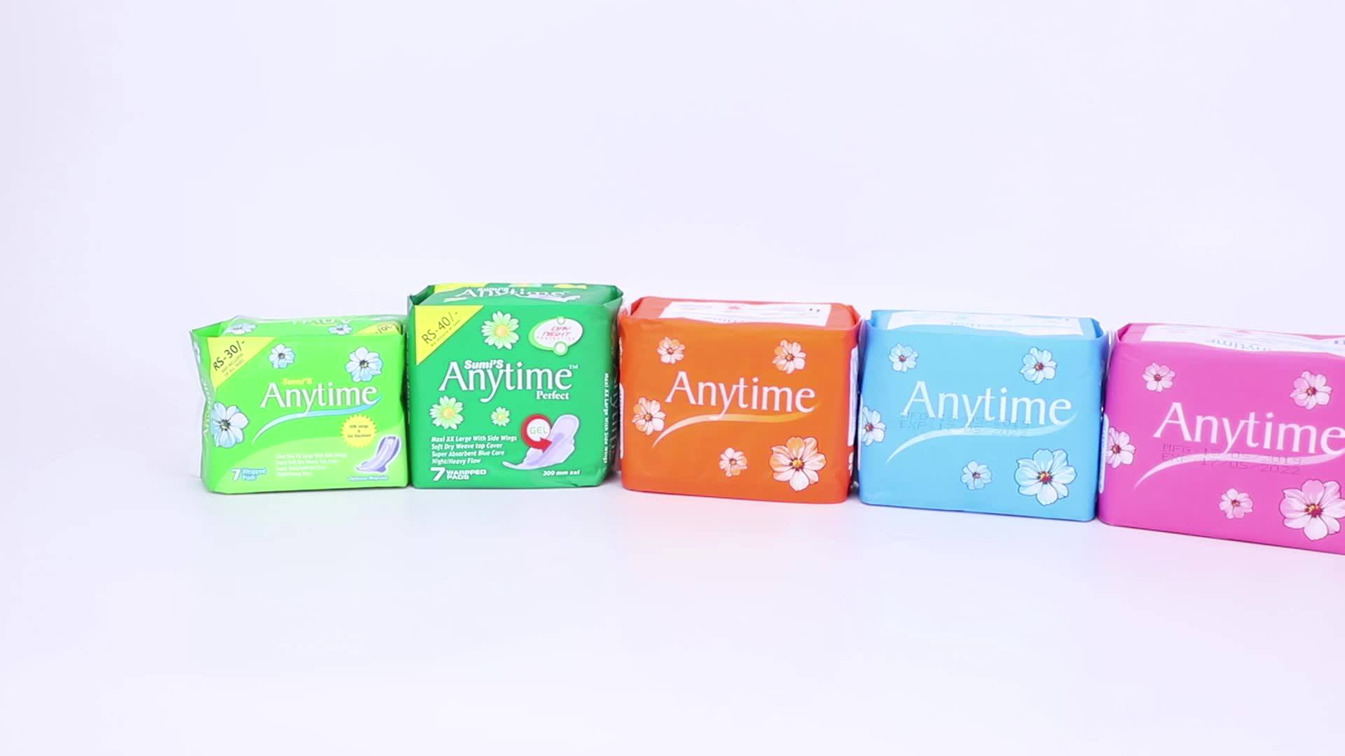 Sn2442 Private Label Organic Bamboo Cotton Eco Disposable Sanitary Napkins Elderly Menstrual