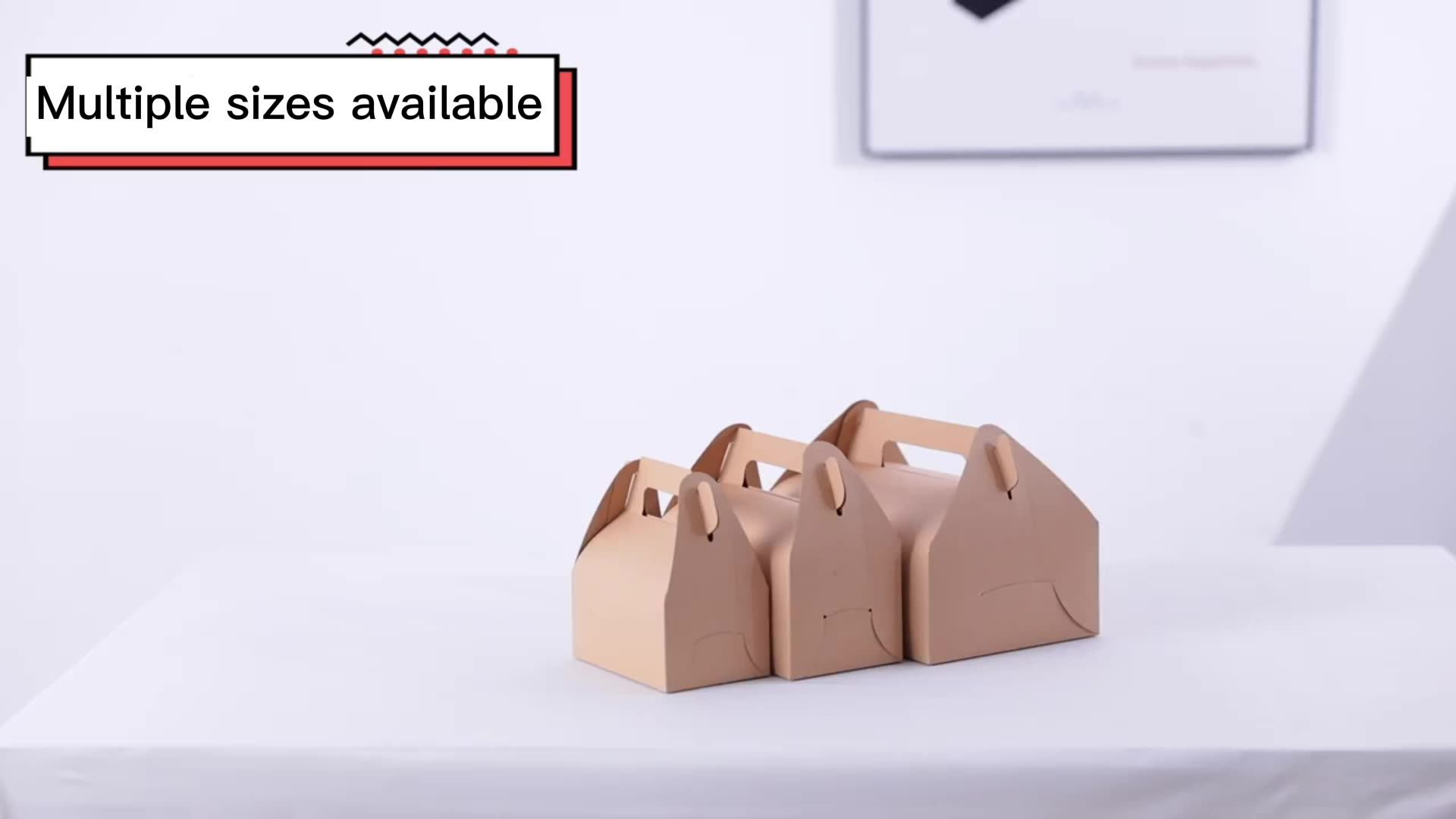 Bakery Packaging Portable Small Mini Pastry Box Birthday Gift Kraft