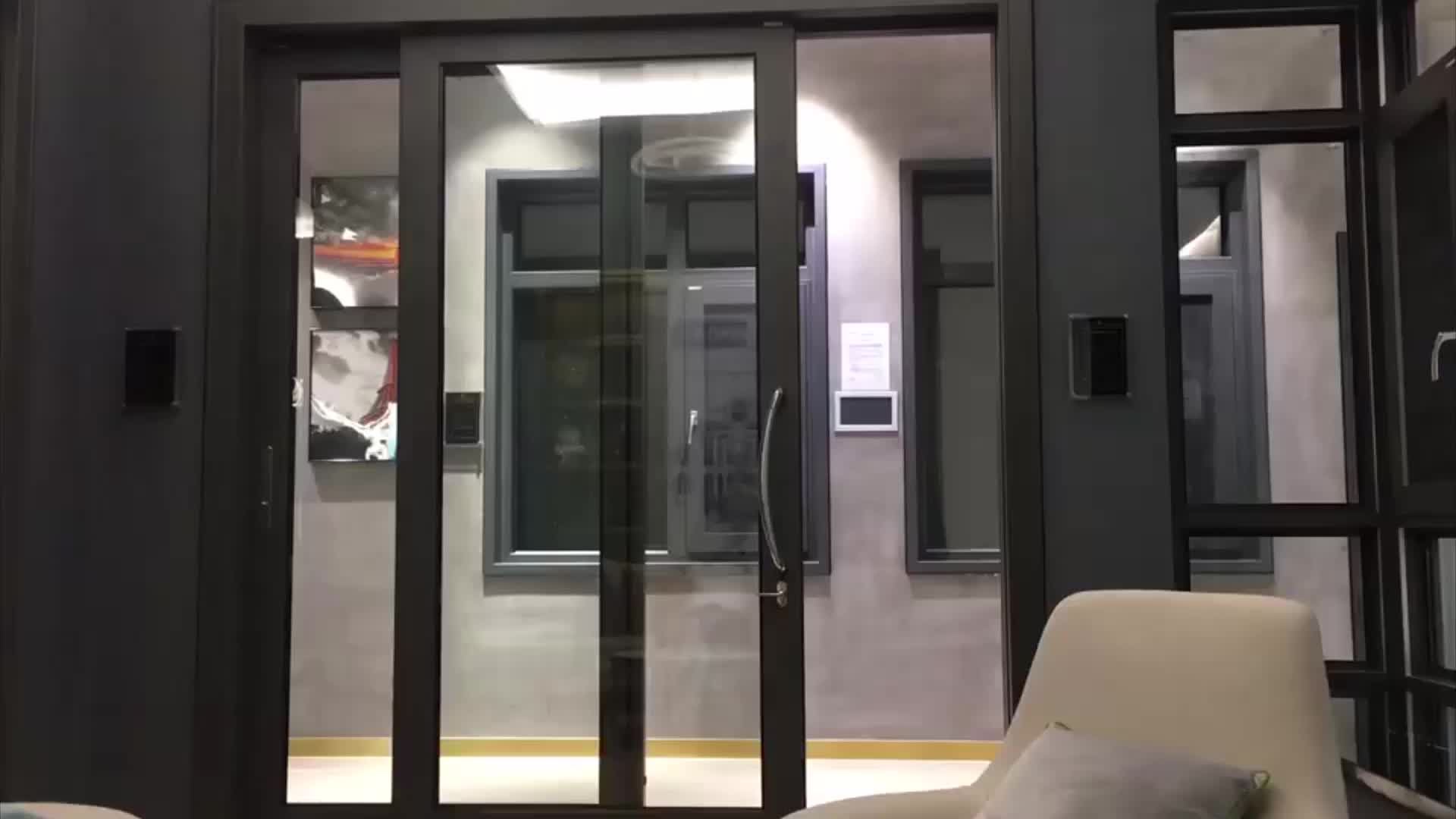 D136zpuerta Corredera Con Marco De Aluminio,Diseño De Perfil Delgado