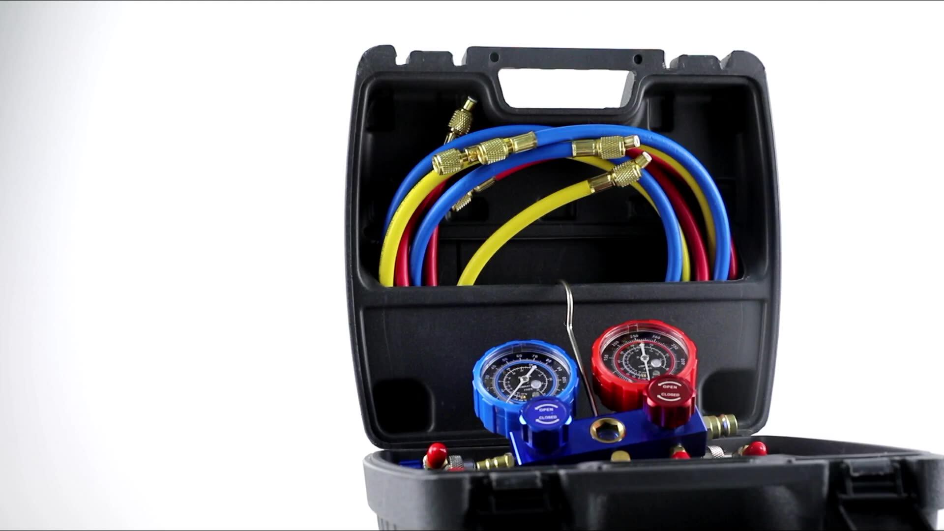 Actecmax Air Conditioning Tool Kit R134a Manifold Gauge Set Ac.137.050