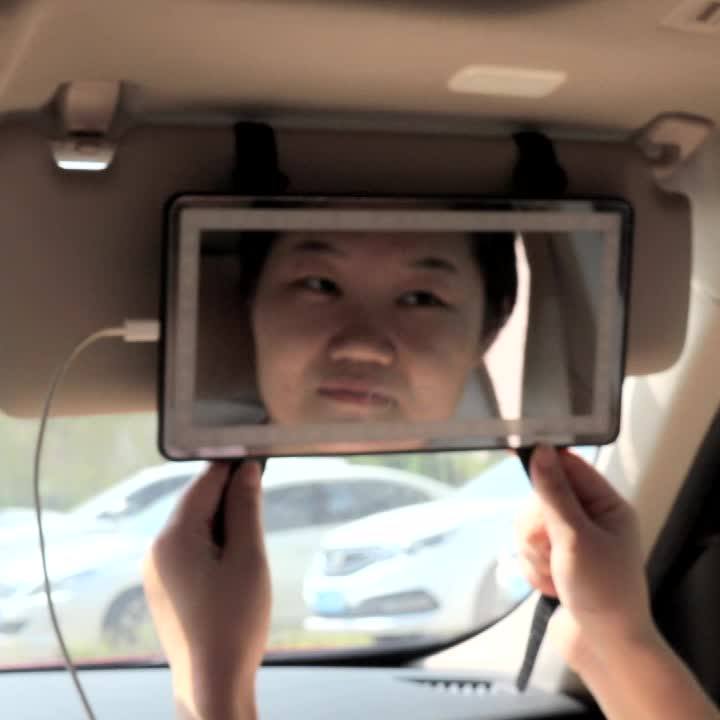 Wholesale Smart Luminous Car Makeup Mirror Nonpolar Adjustable Car