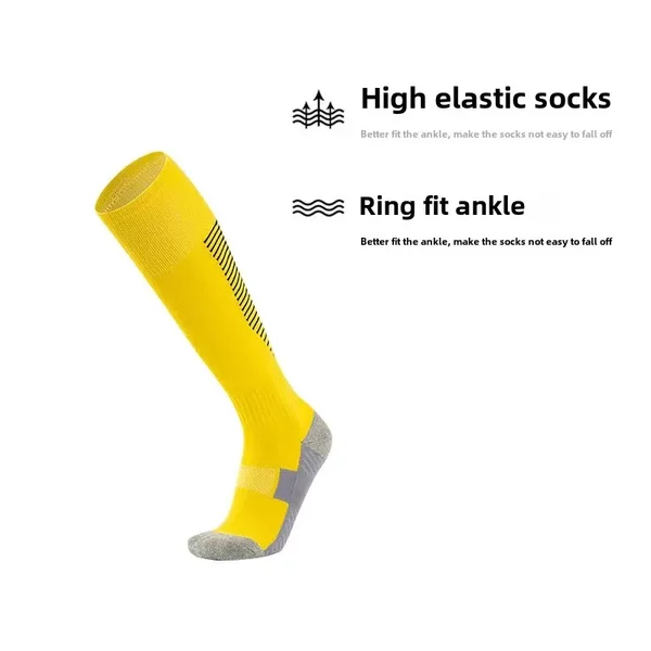 Football Socks Thickened Long Socks Non-Slip Sweat-Absorbent Training Competition Sports Men's Socks Wholesale Breathable and Comfortable Sole