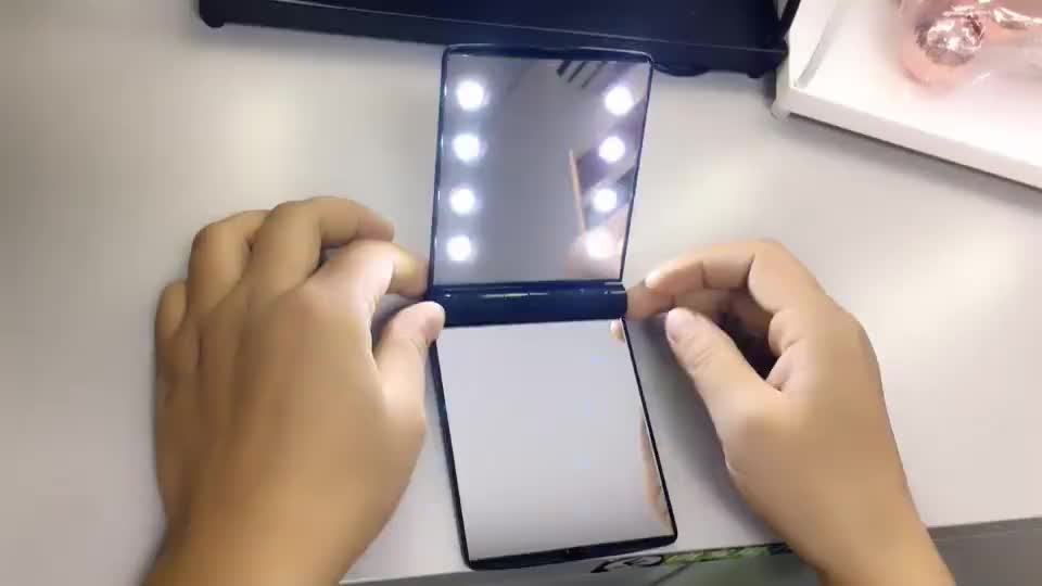 Wholesale Colorful Square Shaped 8 Led Compact Mirror Buy 8 Led