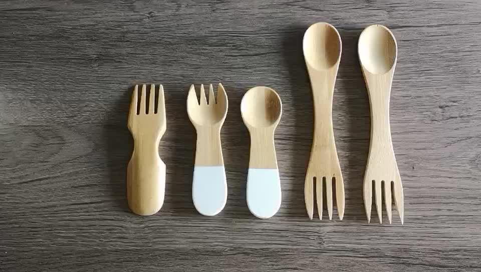 Simple Style Mini Bamboo Spork Reusable Spoon And Fork Buy Bamboo