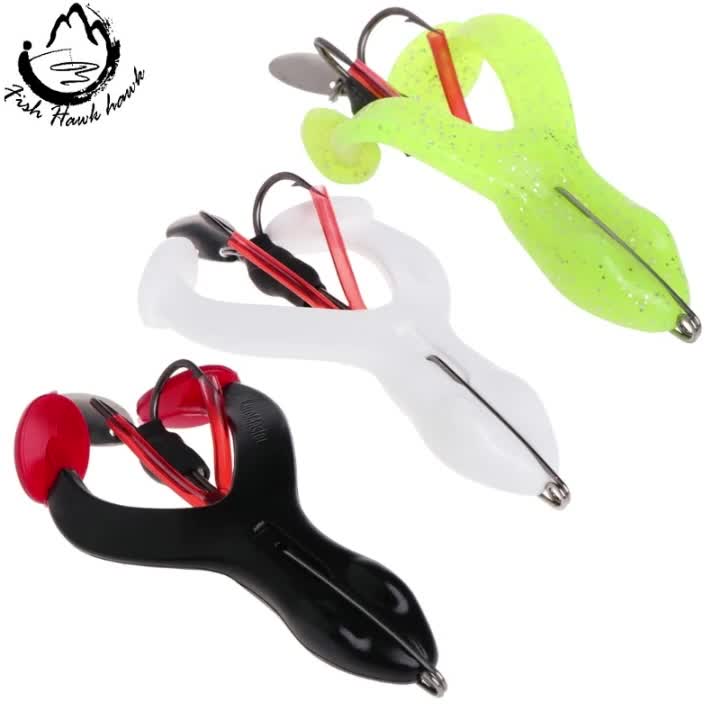 2020 New Model Soft Plastic Jump Frog Fishing Lure With Spinner Fishing