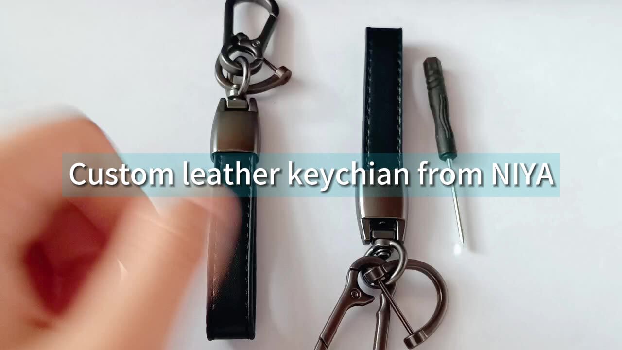 High Quality Leather Custom Keychains With Logo Braided Sublimation Bulk Genuine Key Holder ...