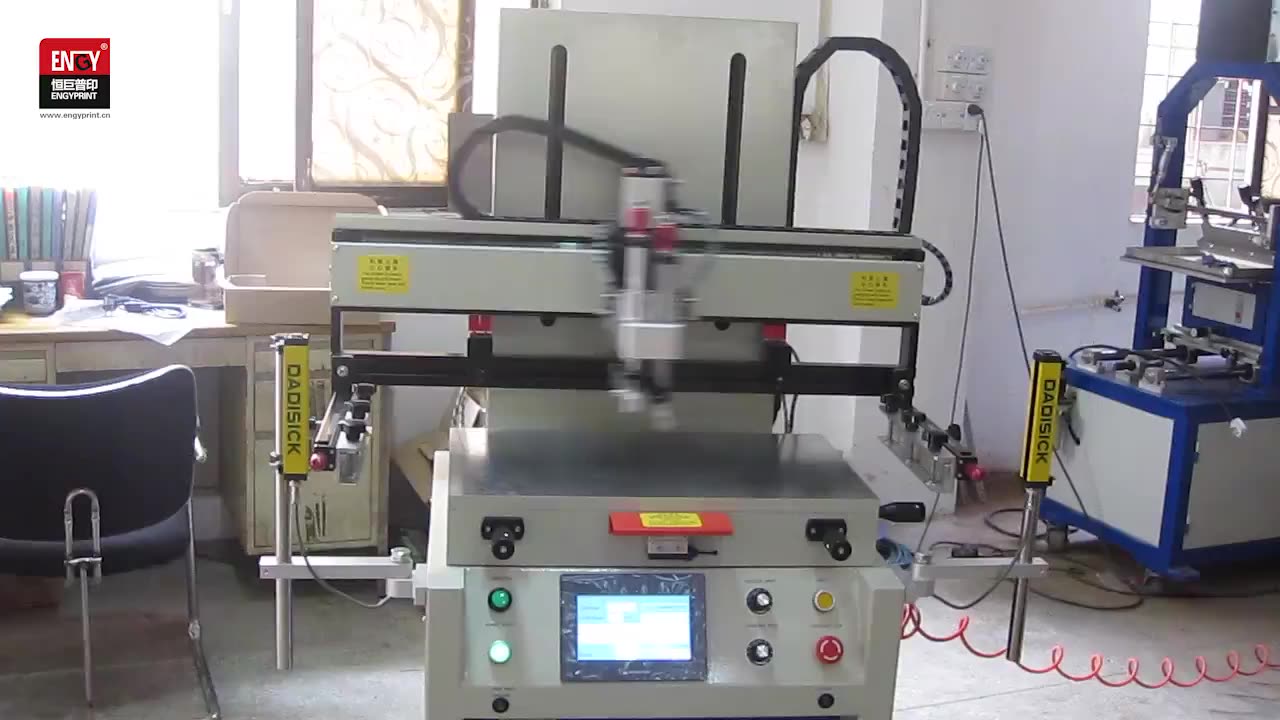 Semiautomatic Color Label Silk Screen Printing Machine / Screen