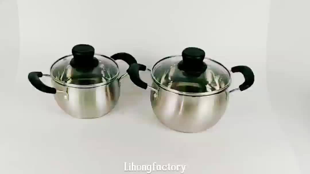 Multipurpose Food Grade Cookware Set Stainless Steel Large Cooking Pot