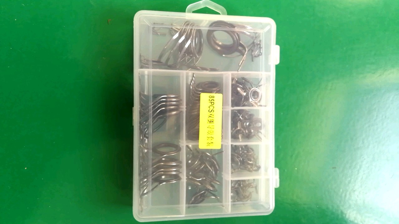 85pcs/box Fishing Rod Guide Ring Set Stainless Steel Guide Tip Eyes In