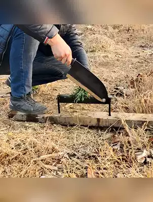 Guillotine knife manganese steel guillotine knife hauling old hand grass small knife side knife manual mini pig cattle and sheep cut grass seedling