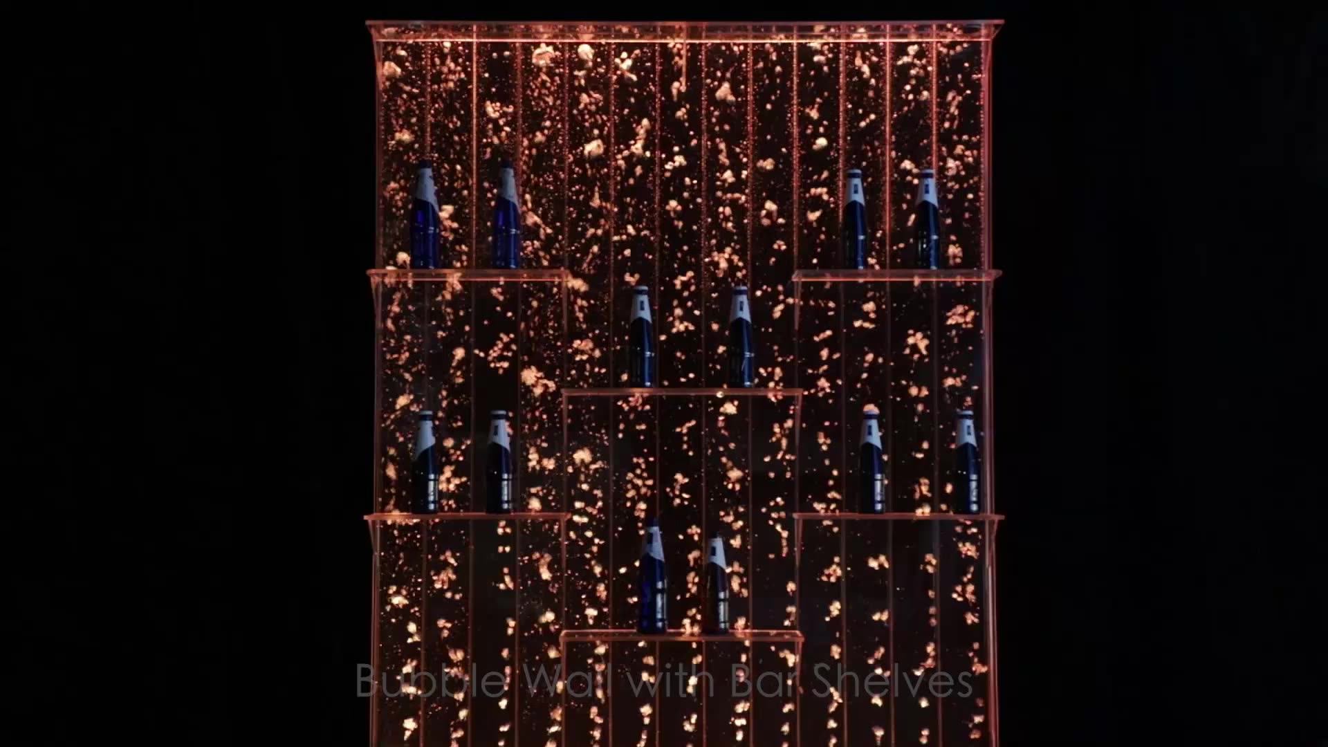 Acrylic Design Interior Restaurant Dancing Water Bubble Wall Fountains