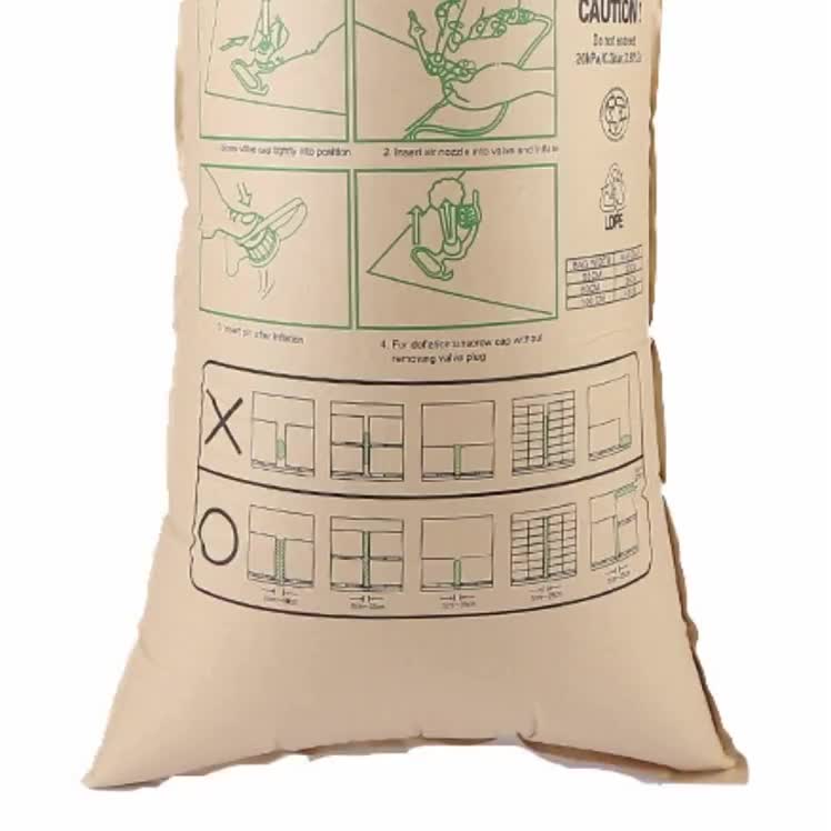 Recycle Brown Kraft Paper Dunnage Air Bag For Containers Buy High Strength Recyclable Dunnage