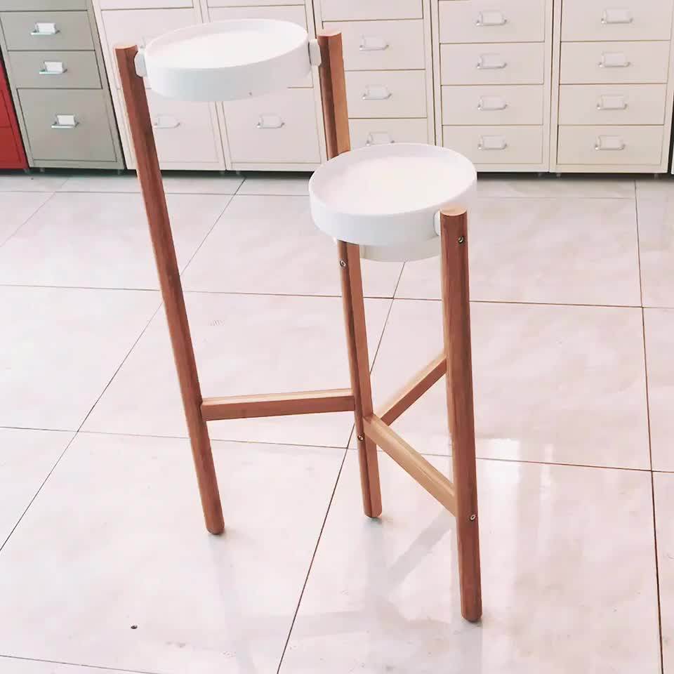 Durable In Use Bamboo White Plant Stand With Plant Pots Buy Bamboo