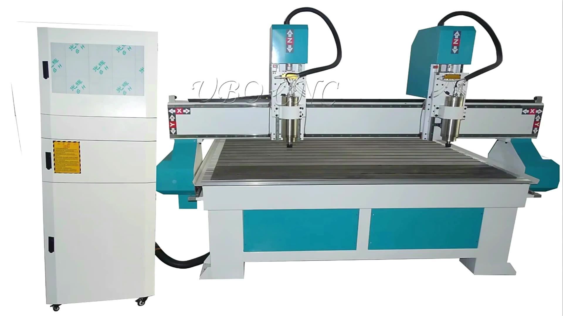 Ubo Dual Spindle Wood Engraving Cnc Router Machine 1530 3d Wood Carving ...
