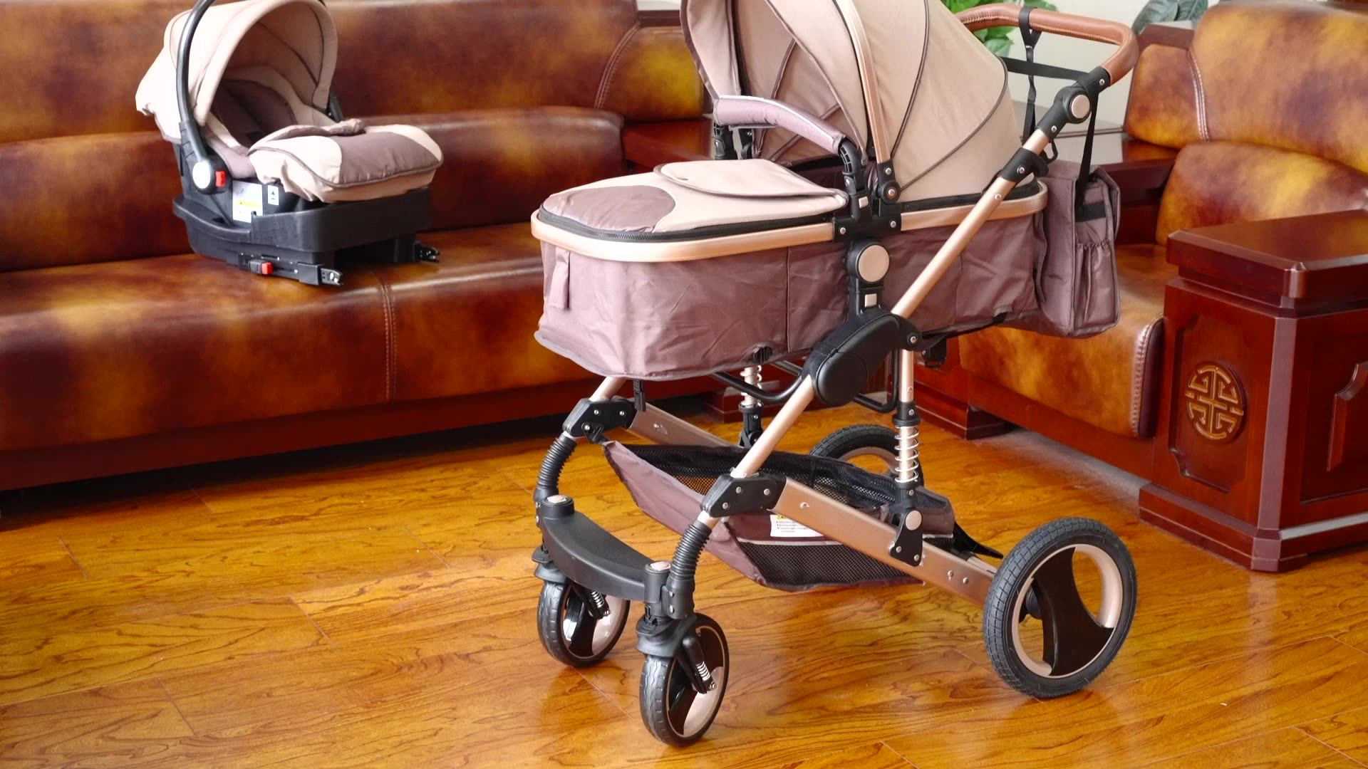 New Design 3in1 Luxury Baby Carriage Good Quality And Cheap Polyester