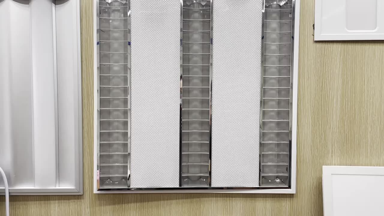 เรืองแสงสำนักงาน T8 Louver บัลลาสต์อิเล็กทรอนิกส์แผ่นสตีล Grille Light