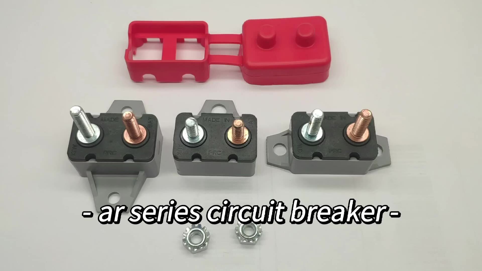 12V-24V Automatic Reset Circuit Breaker 5A-50A With Cover Stud Bolt