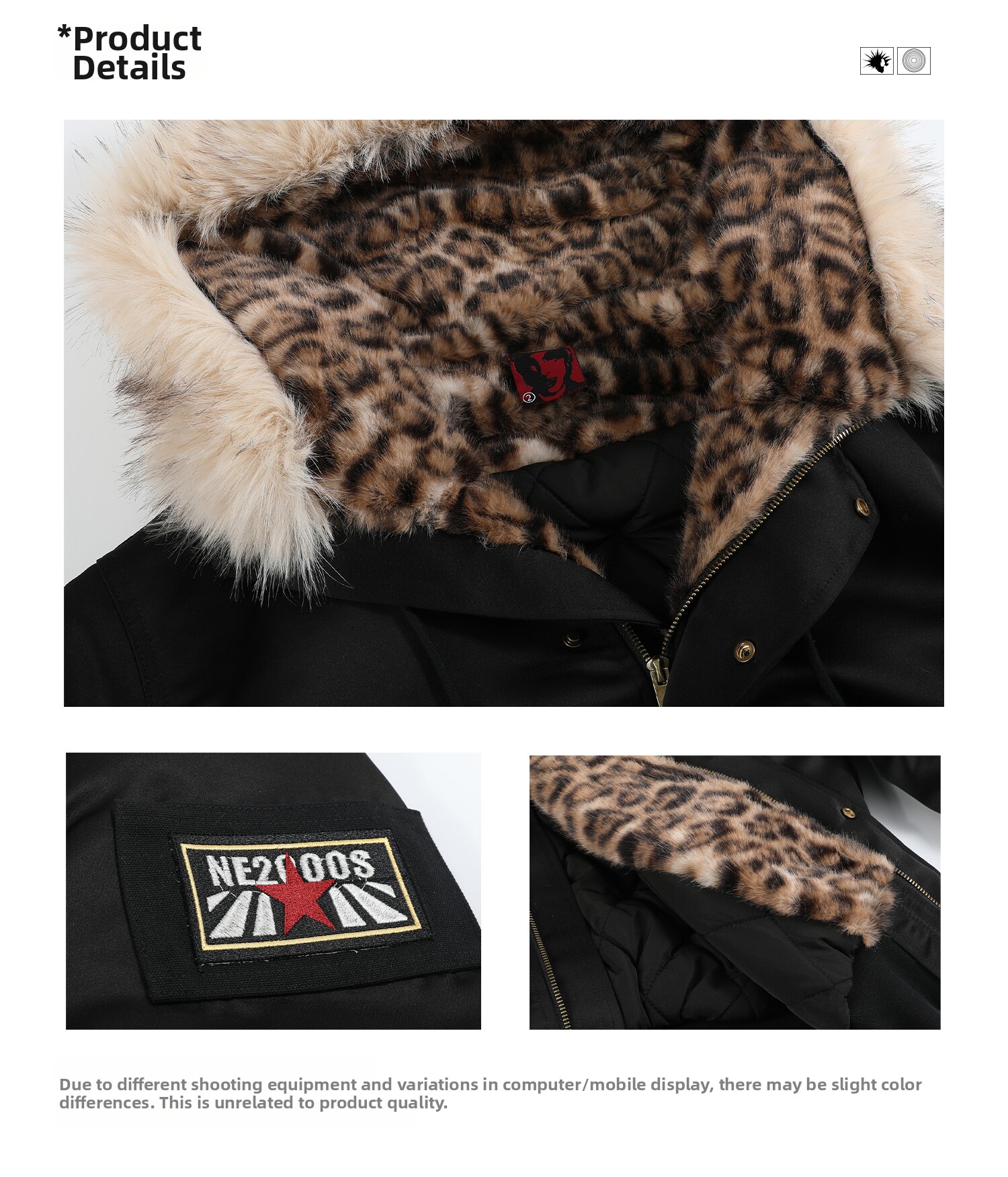 world.taobao.com: no e mosen * leopard print hooded fur collar 