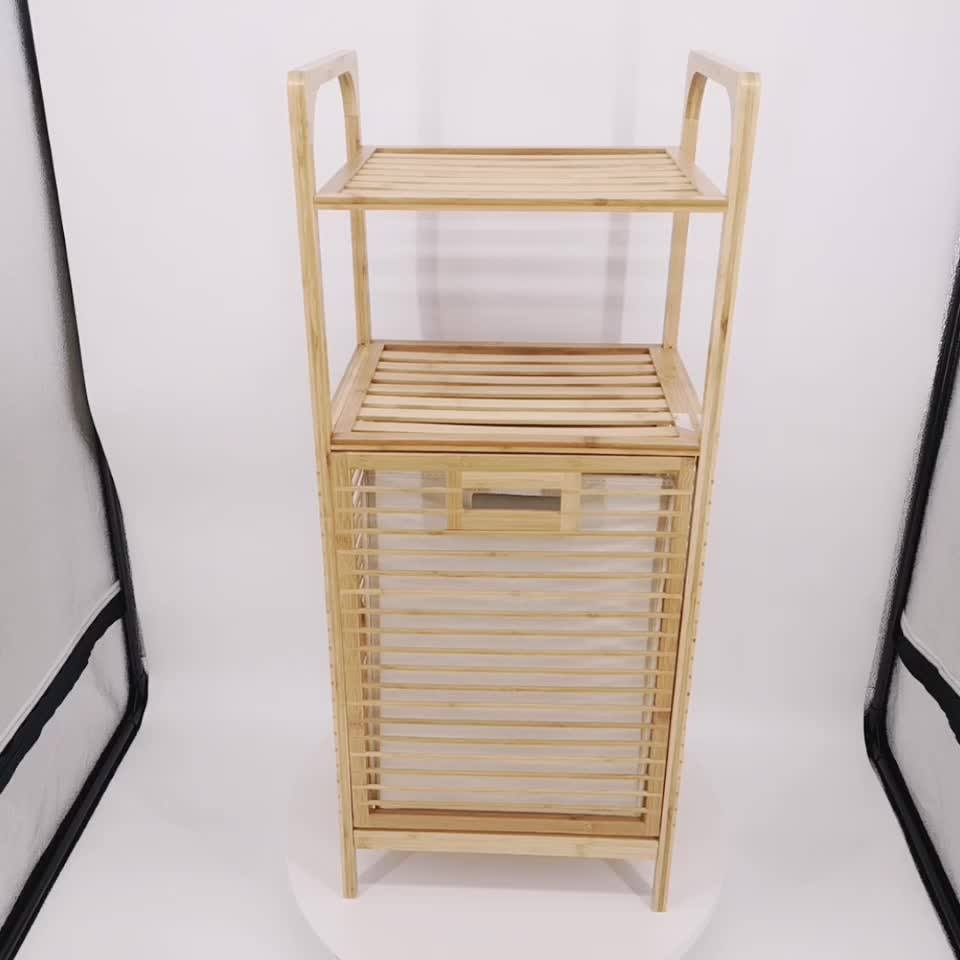 Noble Elegant Design Foldable Bamboo Laundry Baskets Dirty Clothes Bag