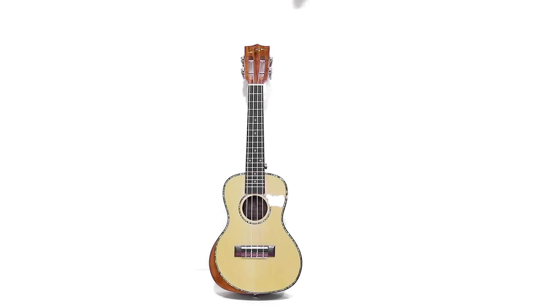 Ukelele De Madera De Koa,Ukelele De Concierto Oem De 24 Pulgadas,Diseño