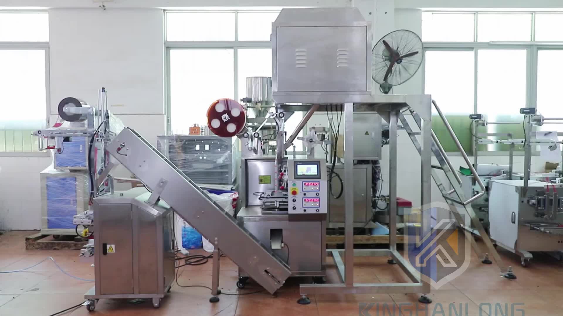 Automatic Triangle Pyramids Silk Tea Bag Packing Machine For Making