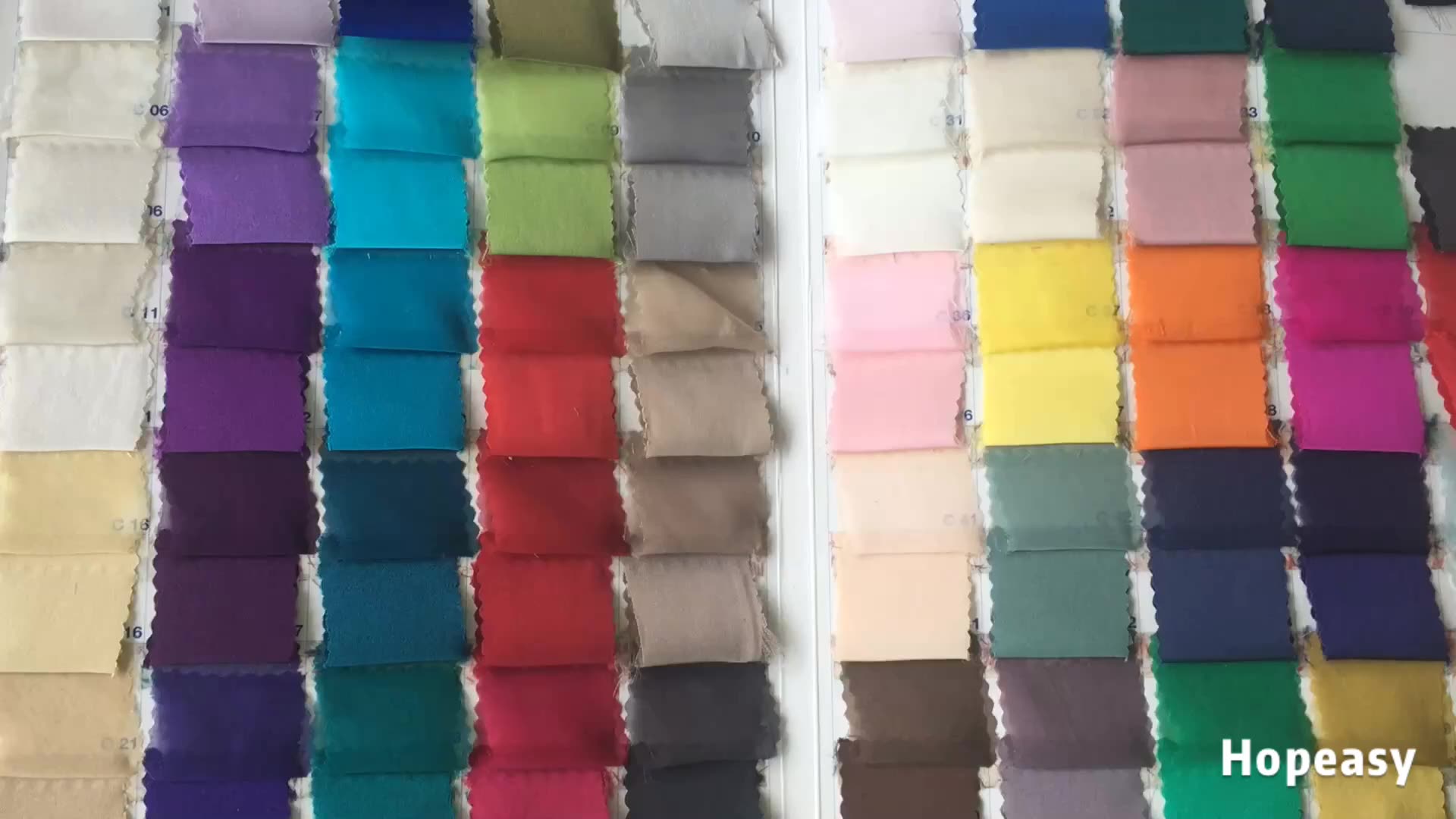 103 Solid Colors Available Silk Charmeuse Fabric Color Card Swatch Silk