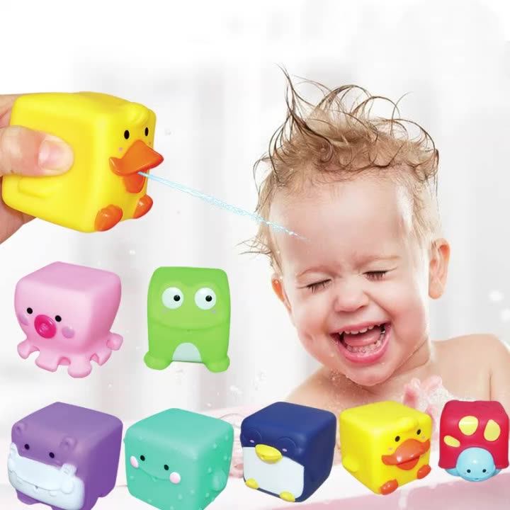 Bath Water Safe Building Blocks Soft Educational Baby Food Grade