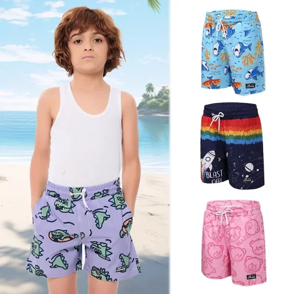 Sureda Children's Beach Pants Waterable Swimming Trunks Quick-drying with Intranet Loose Water Joy Shorts for Boys and Girls