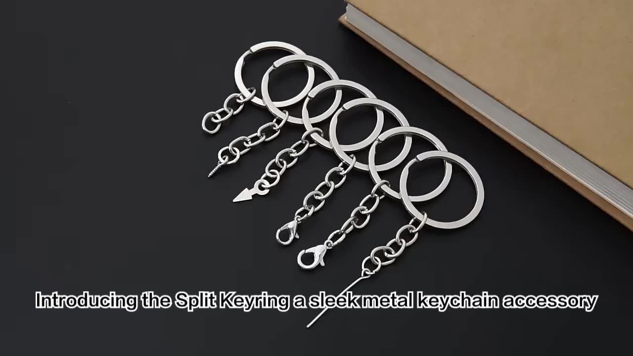 Wholesale Nickel Free Metal Keychain 25mm Flat Key Ring