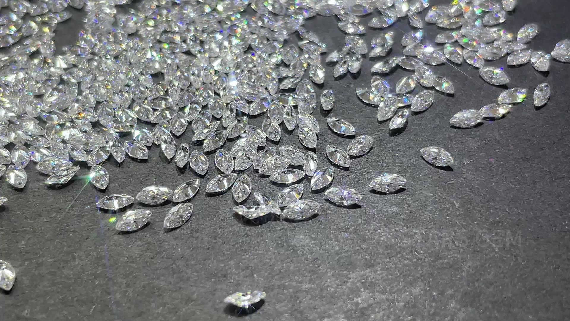 Melee Diamond Marquise Shape Calibrated Loose Diamond Def Hpht Lab