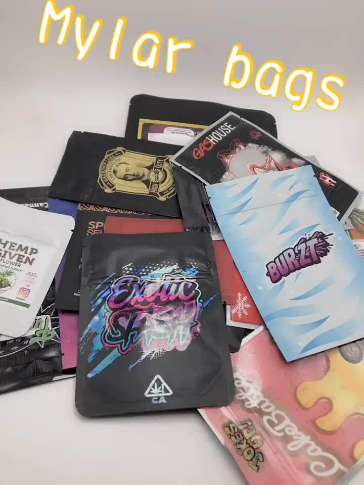 Oem Smell Proof Ziplock Aluminum Foil Cbd Gummy Bear Weed Bud Seeds