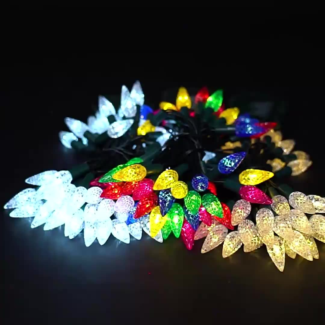 C6 Warm White Led Strawberry Light C3 C7 C9 Waterproof Battery Box