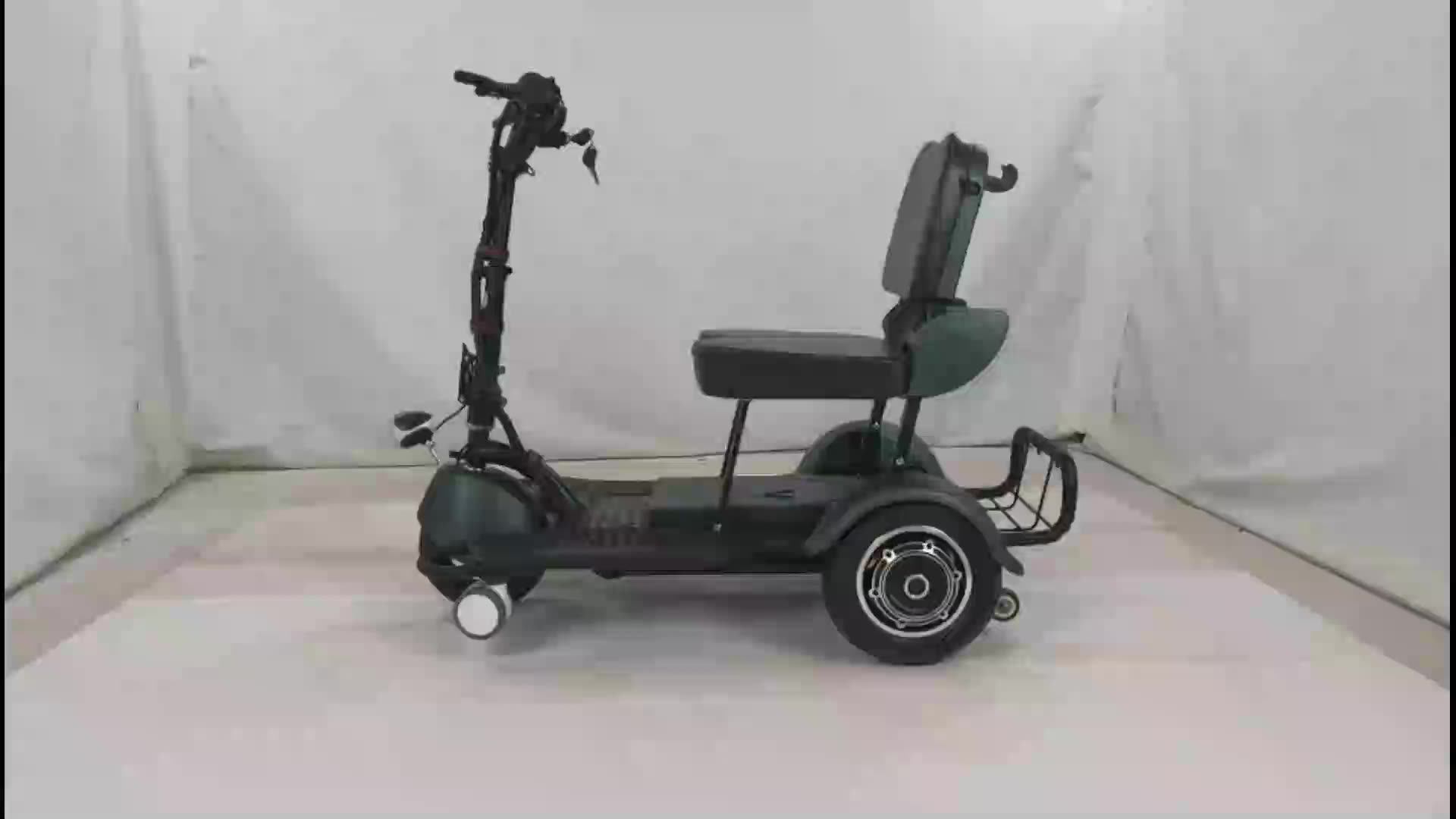 Elderly Mobility Scooter Foldable Folding Suitcase Electric 4 Wheel Off