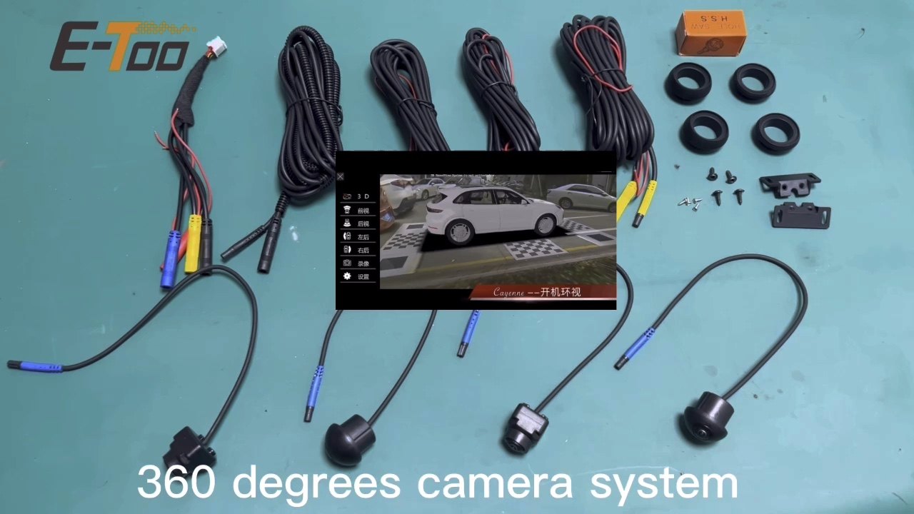 2d 360 Degrees Panoramic View Car Camera With Dvr Recording Ahd 1080p