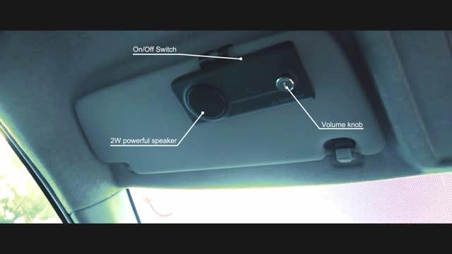 Kit Mains Libres Bluetooth Voiture Avantree CK11 - Haut-Parleur 3W, Détection Automatique, Double Appareil - Gris