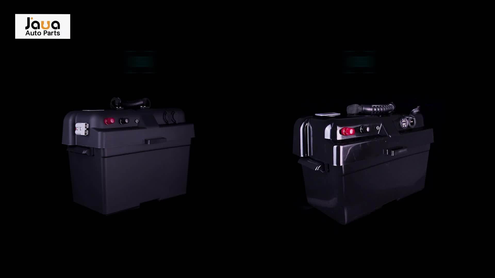 Camping Marine Usb Voltmeter Battery Box Portable Plastic 12v